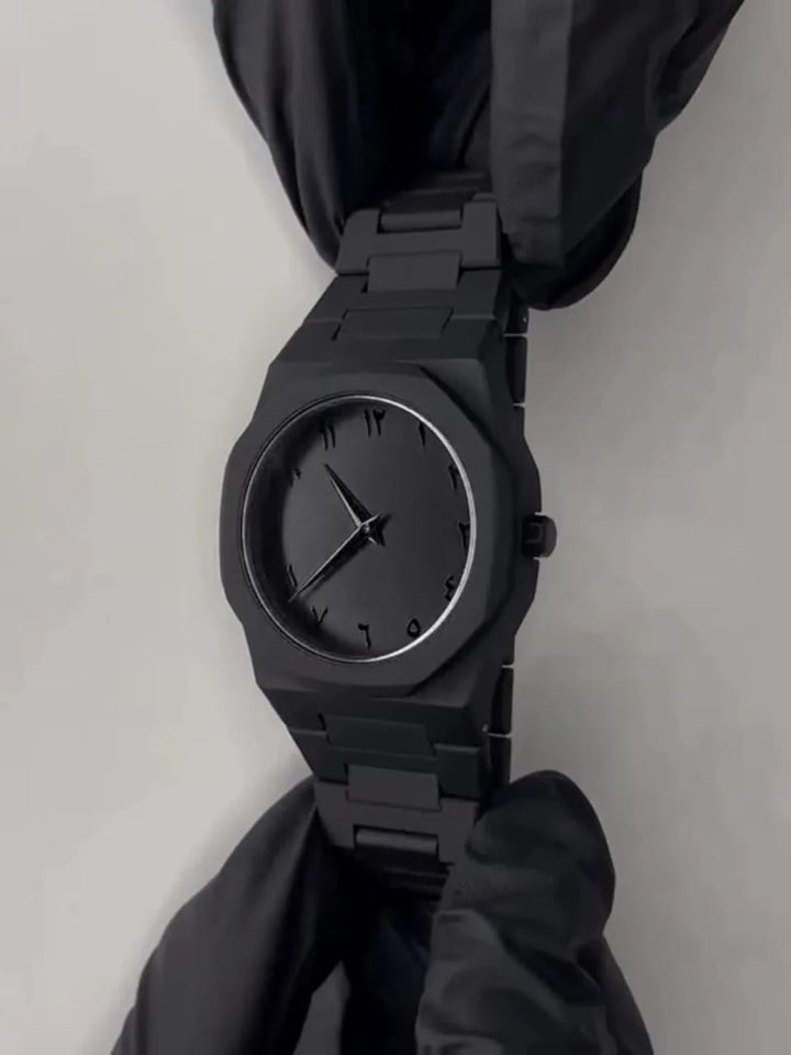 Men's Arabic Aura Watch Black Colour