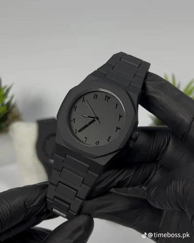 Men's Arabic Aura Watch Black Colour